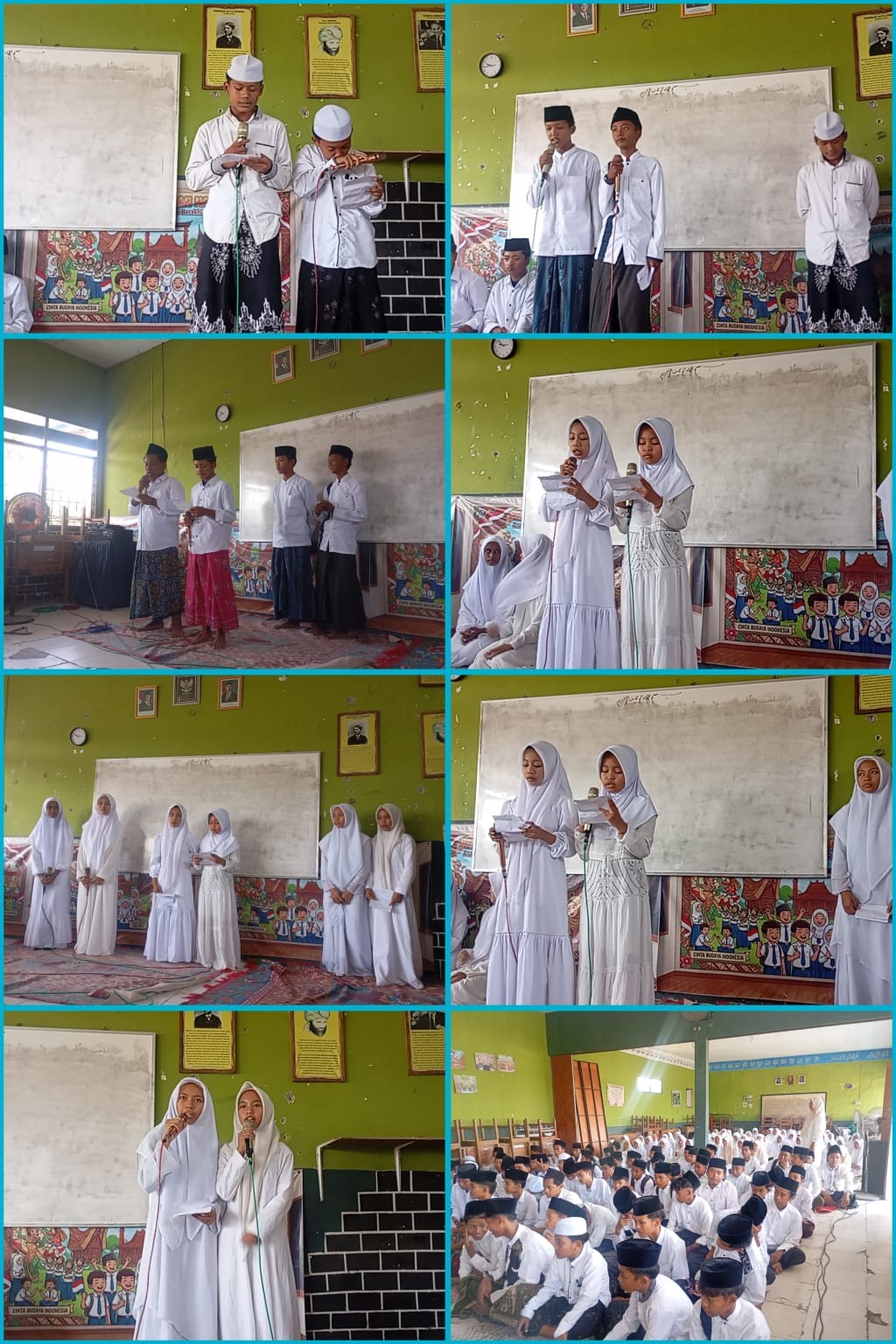 CALON KETUA DAN WAKILKETUA PK. IPNU-IPPNU MTs. AN NAMIRAH SAMPAIKAN VISI MISI DENGAN SEMANGAT KEPEMIMPINAN